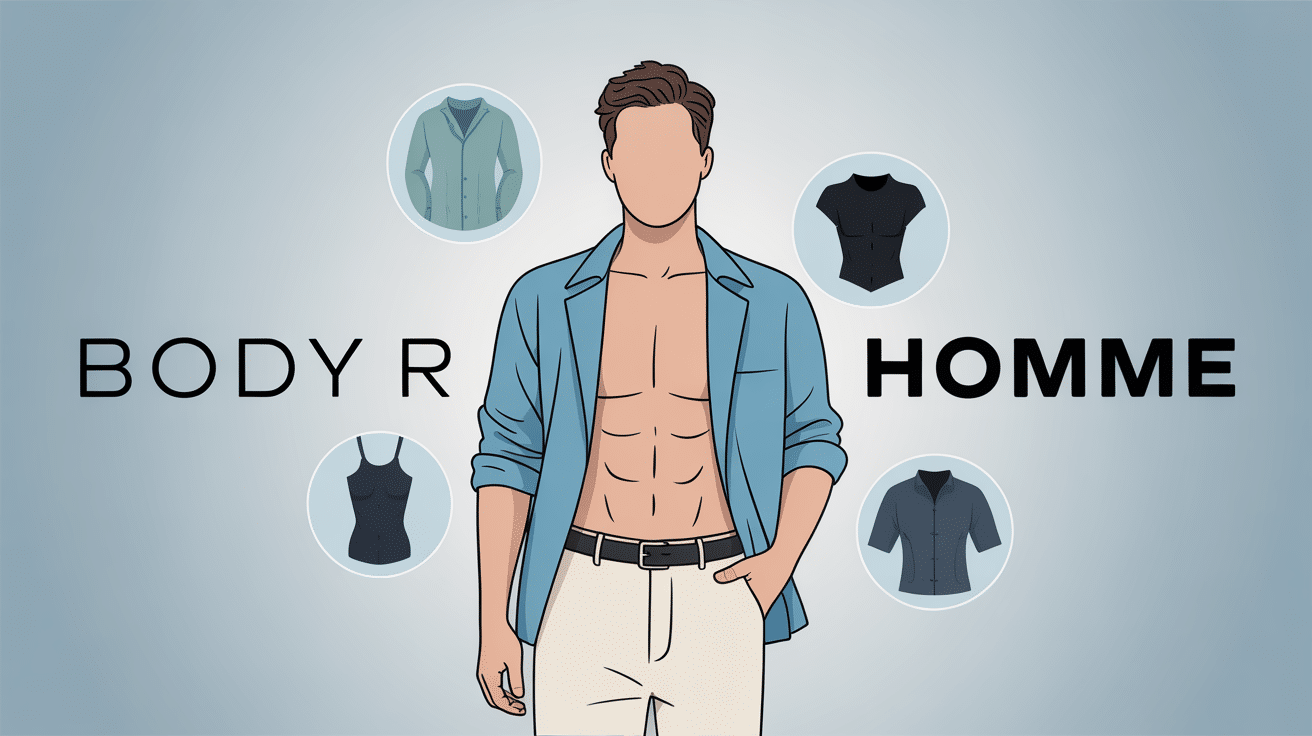 Illustration du guide bodies pour homme, confort, maintien et style