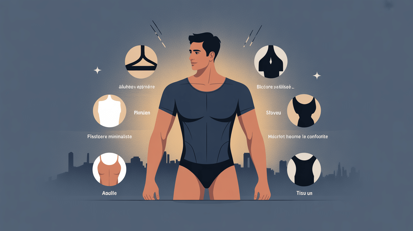 Illustration guide body homme adulte, style et confort