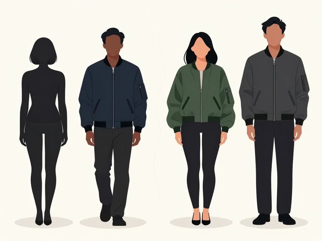 Ajustement et tailles pour bomber japonais