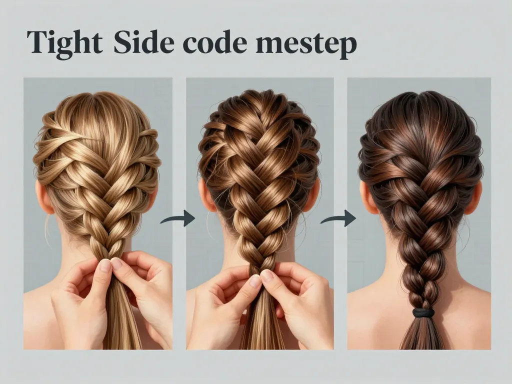 Pas à pas tresse collée, épi et cordon pour coiffure viking femme