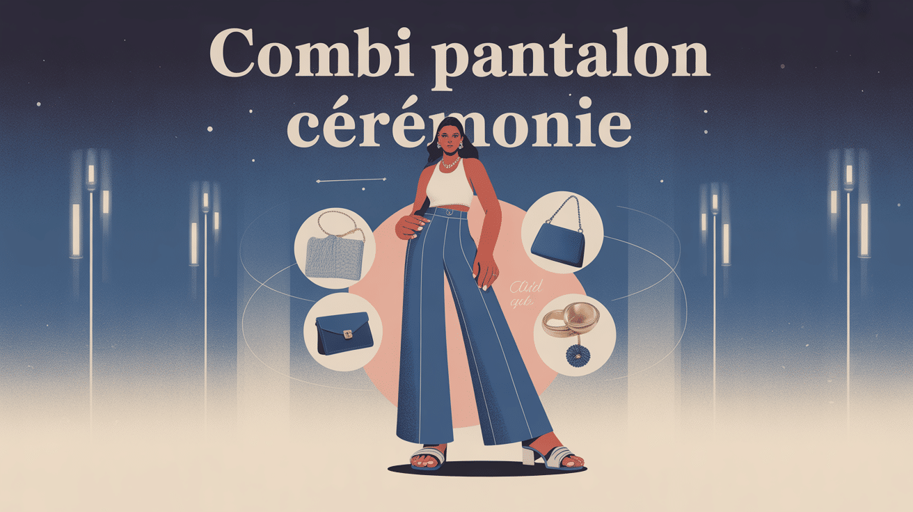 Illustration combi pantalon pour ceremonie chic