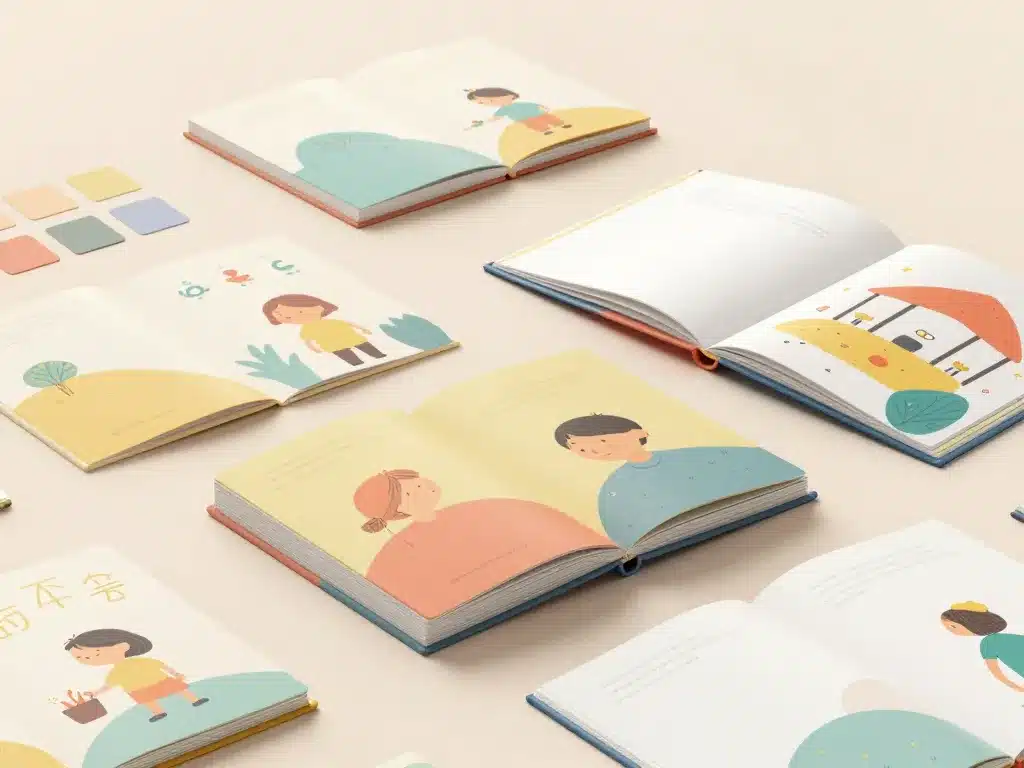 Scène produits des livres enfants de lola palacios