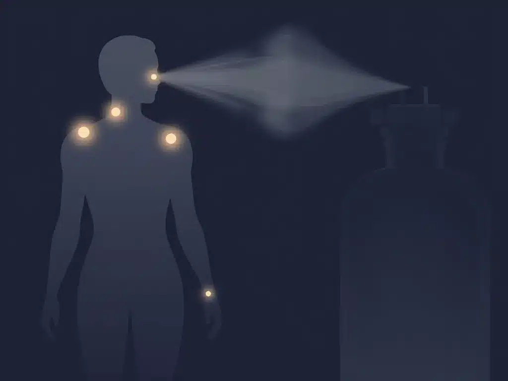 Diagramme zones de pulvérisation parfum black black