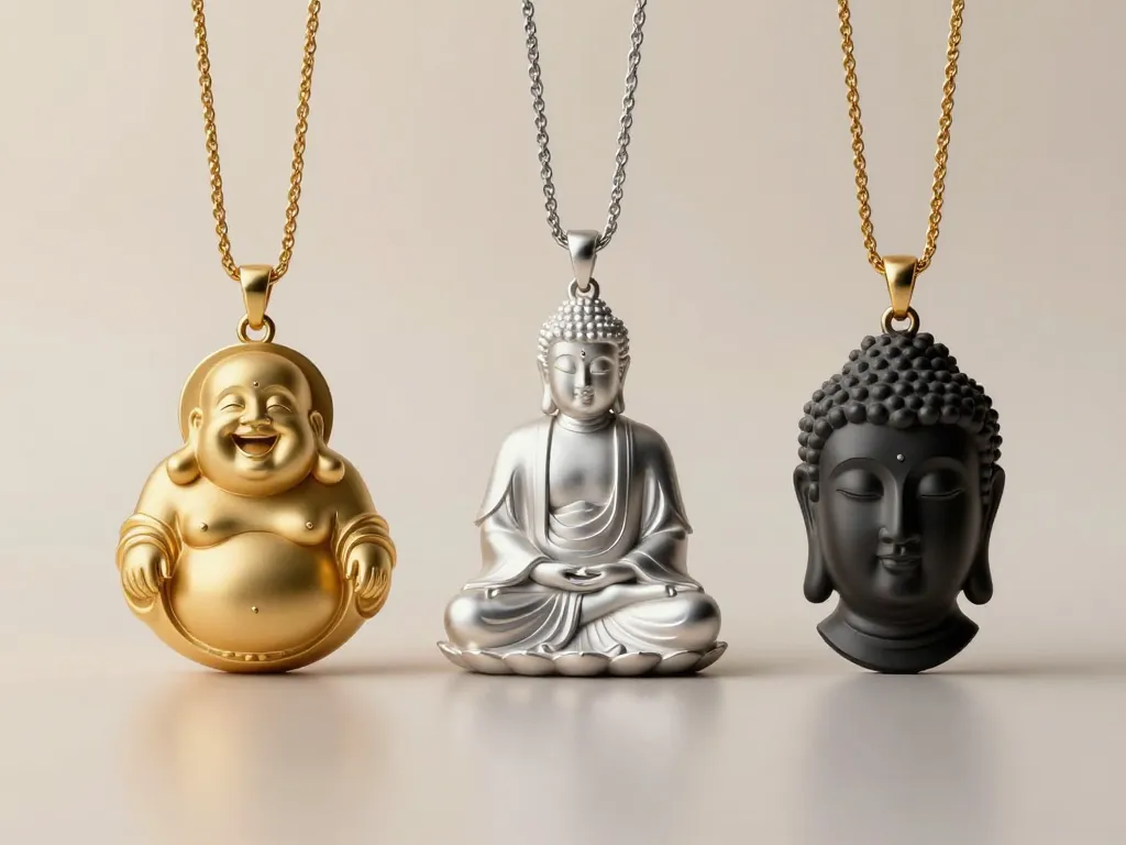 Vitrine des types de pendentif bouddha rieur assis tete