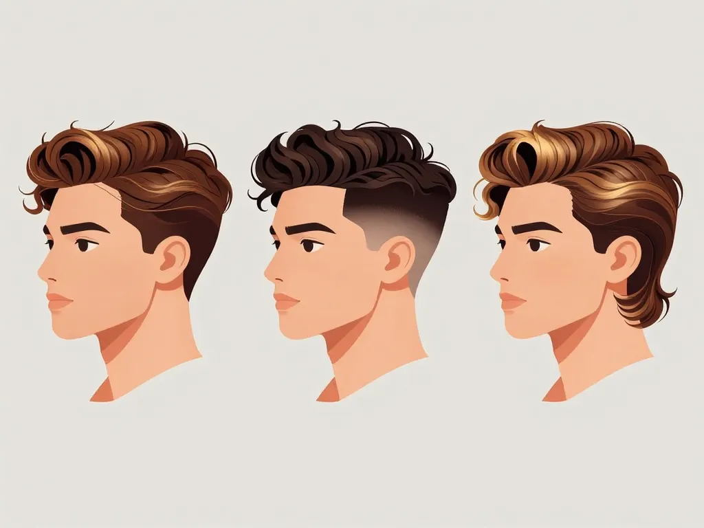 Perm homme styles : wavy, curly top, mullet moderne