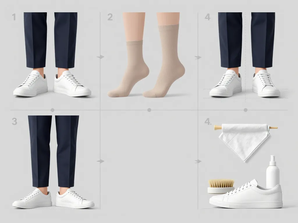 quelle basket avec un costume, details ourlet chaussettes montantes entretien