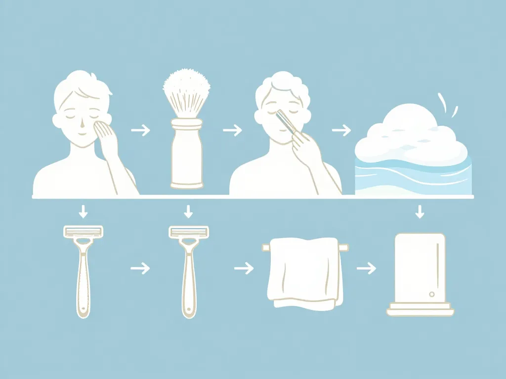 rasoir de sureté avis étapes angle gestes rinçage séchage support