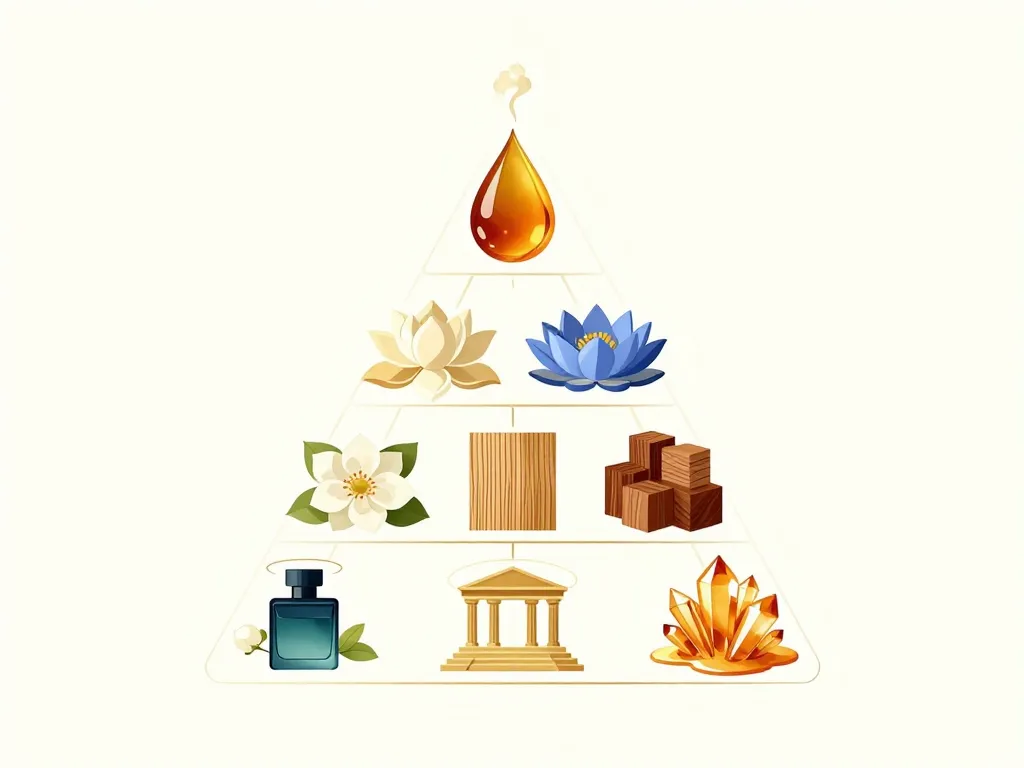 Pyramide olfactive sans texte pour nefertiti perfume