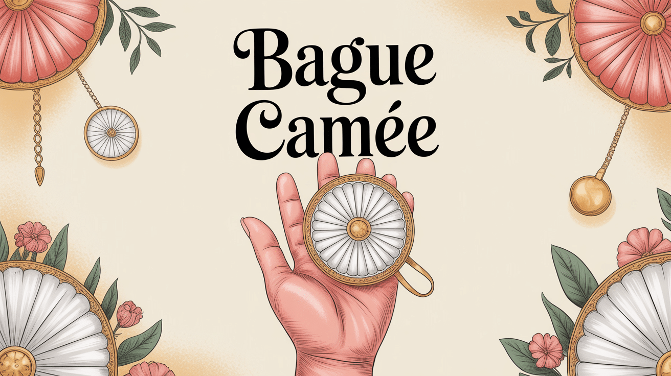 Illustration bague camée héritage et élégance