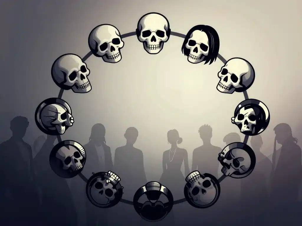 bague tete de mort biker gothique moderne cercle symbolique