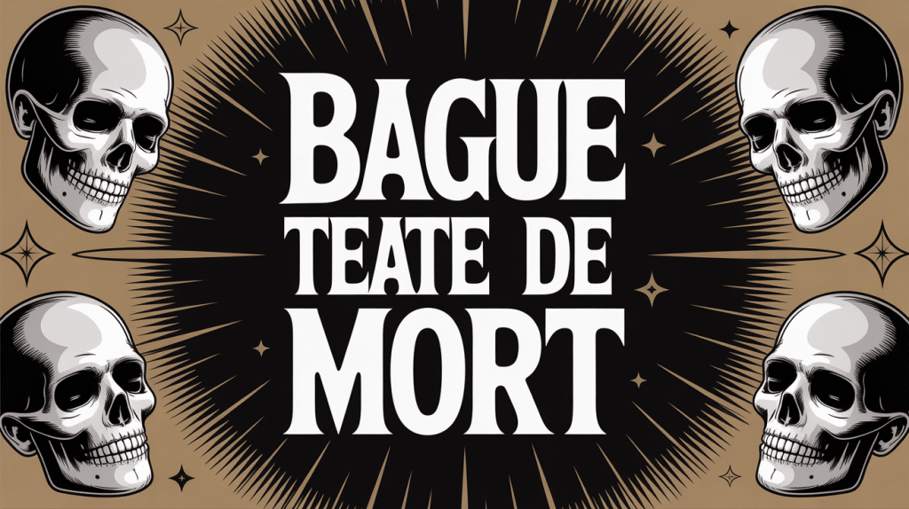 illustration bague tete de mort divers styles cercle lumineux
