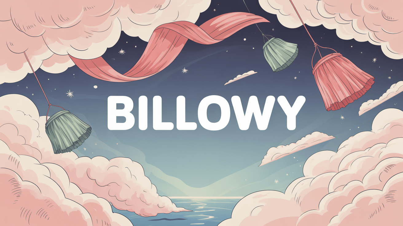 illustration billowy avec nuages tissus rideaux