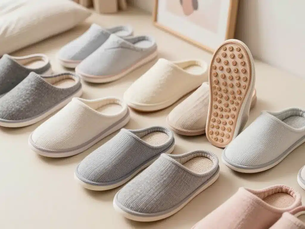 Gros plan sur chausson chaussette antidérapant