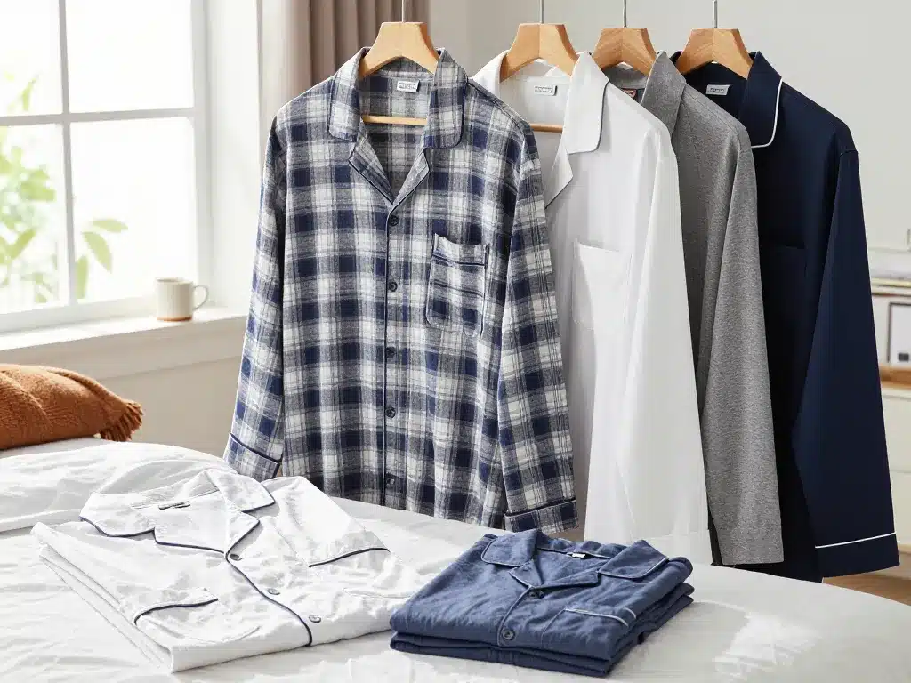 Sélection chemise de nuit homme coton flanelle jersey saison