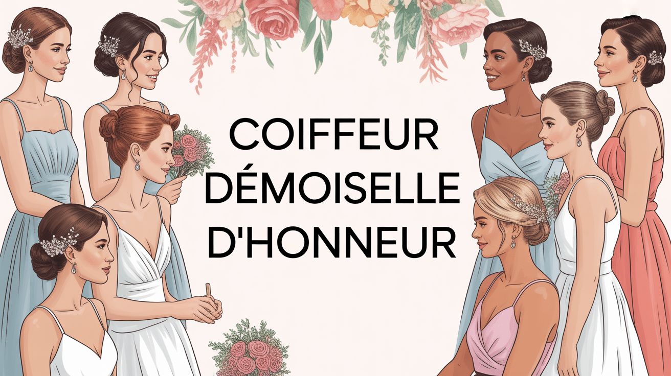coiffeur demoiselle d honneur demoiselles coiffure mariage