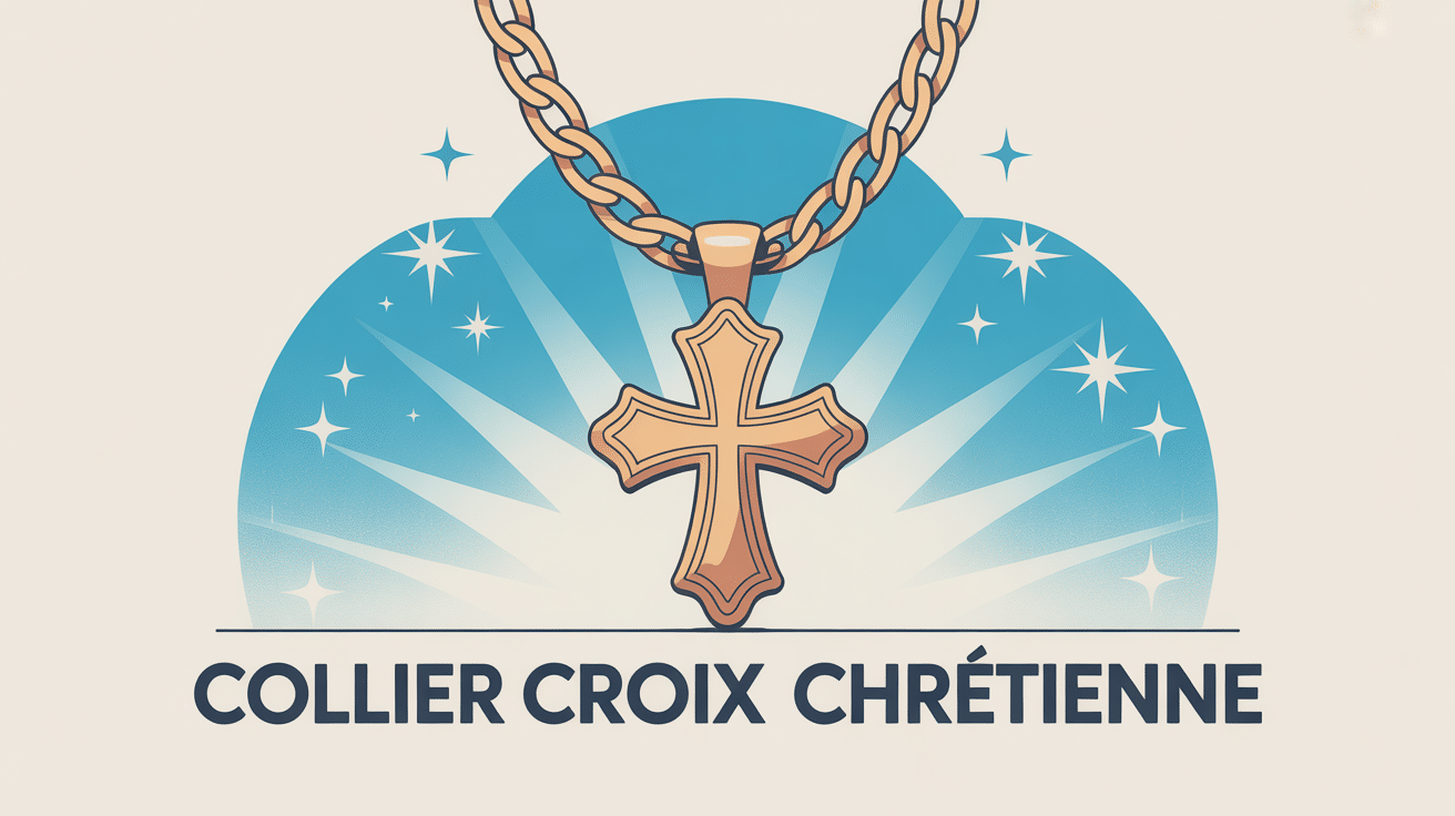 illustration collier croix chrétienne stylisée