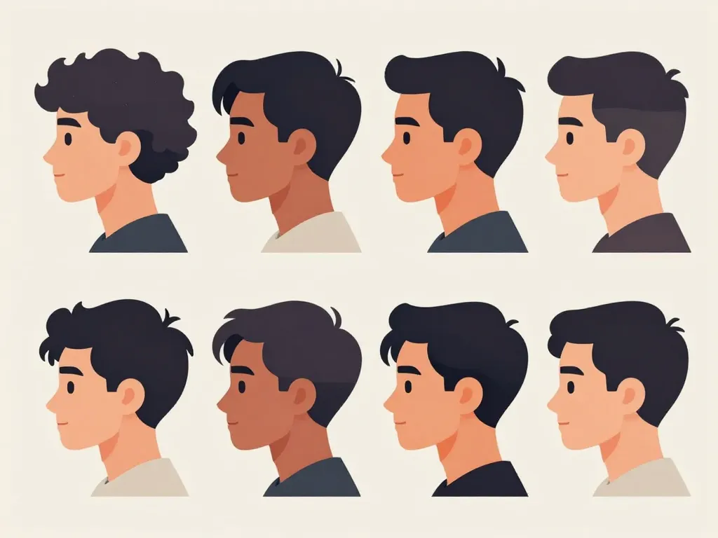 variations coupe de cheveux homme mi long dégradé selon visage