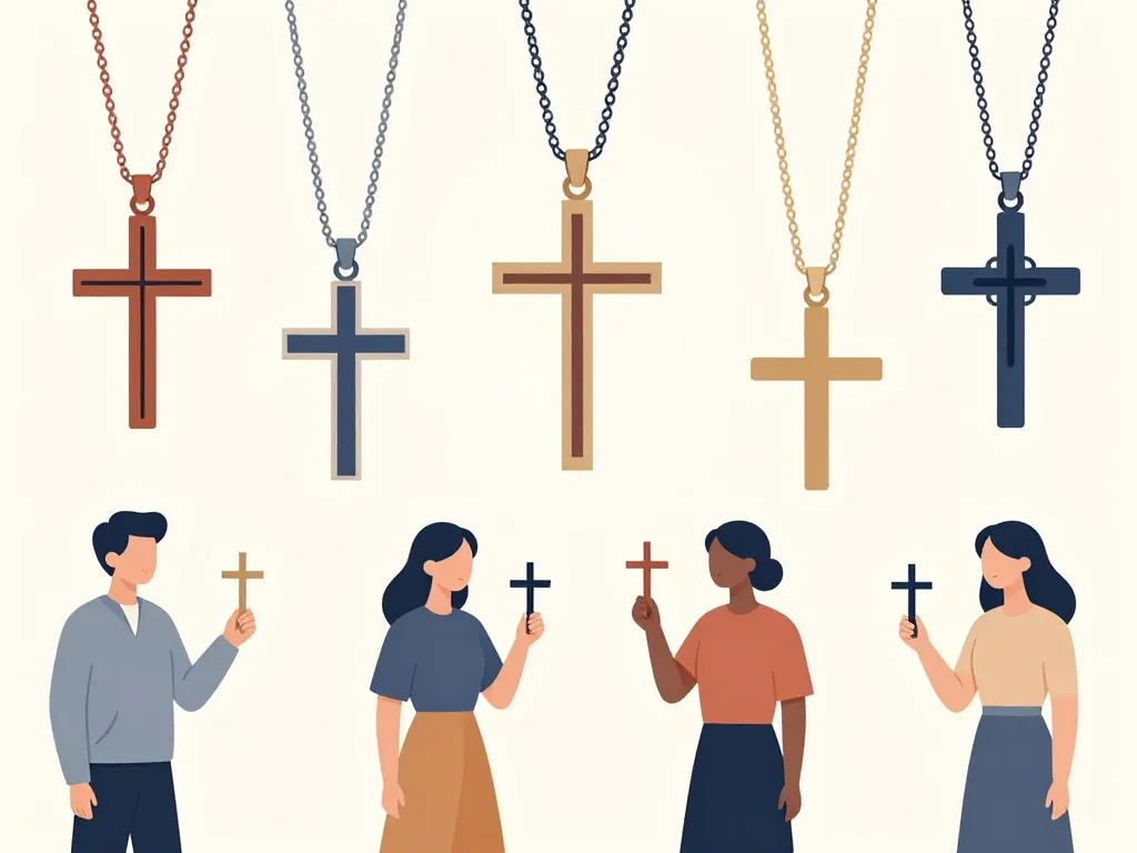croix chrétienne collier différents styles