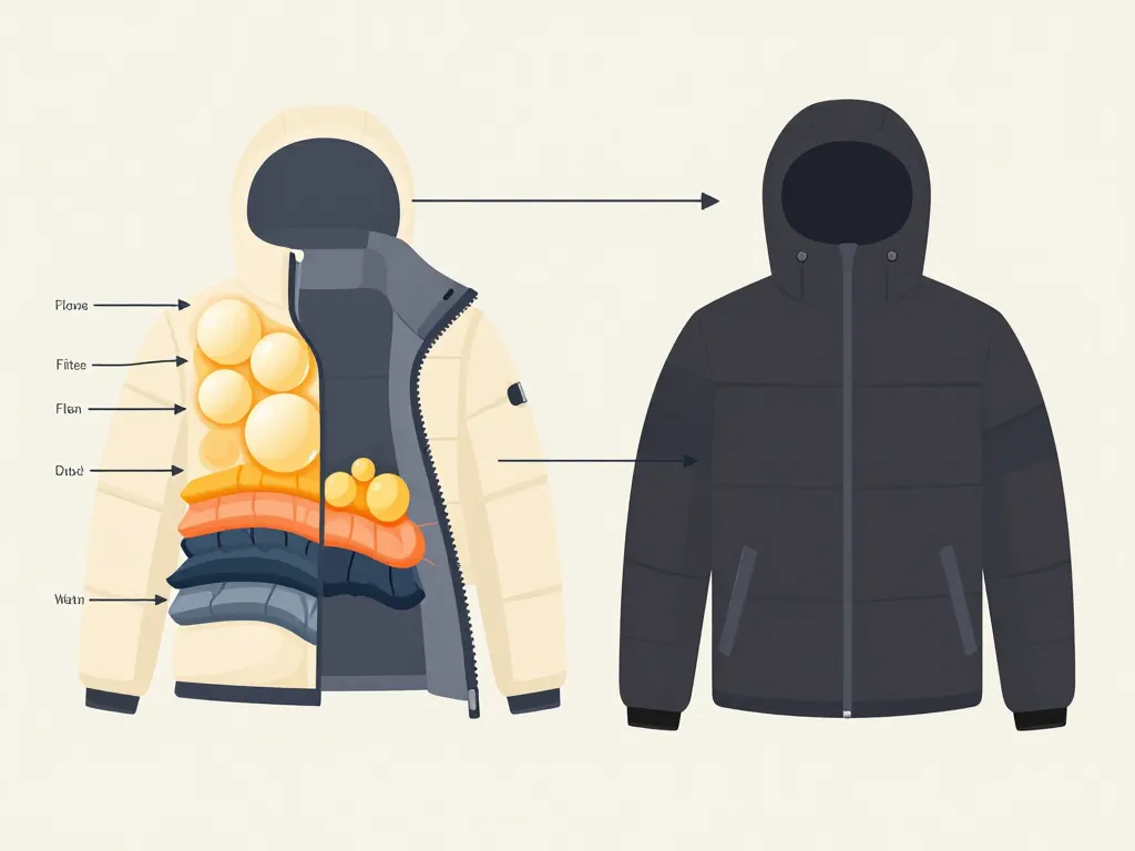 diagramme technique doudoune marque qualité