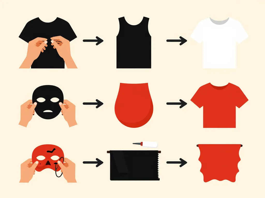processus diy déguisement halloween homme conception simple