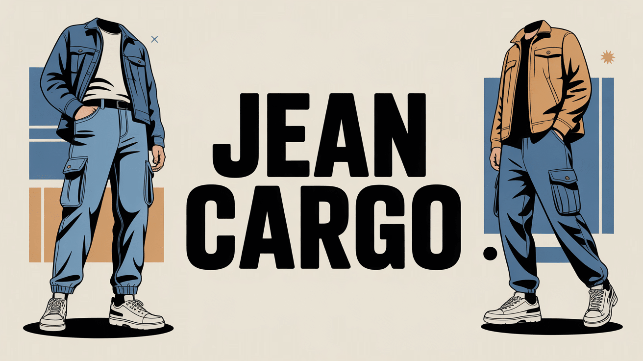 illustration de jeans cargo modernes et urbains