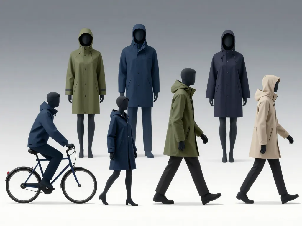 plusieurs modèles manteaux pluie maium selon activité
