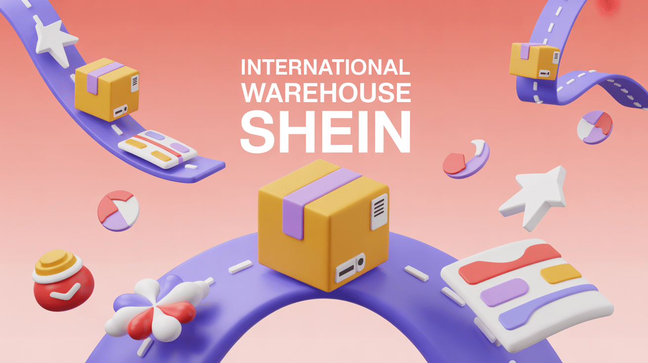 illustration colis international warehouse shein