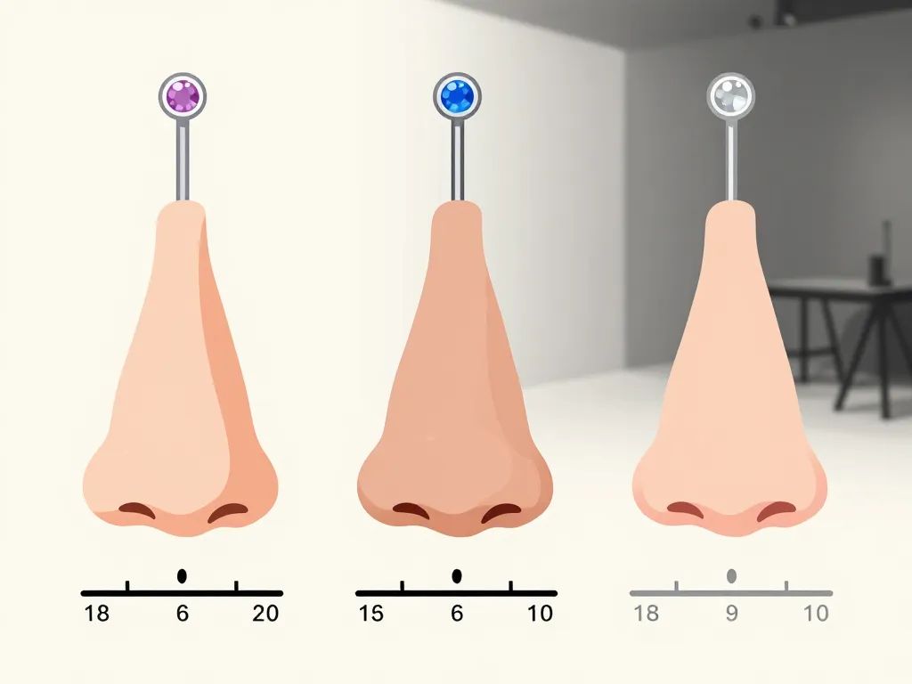 Illustration comparant studios et variation piercing au nez prix