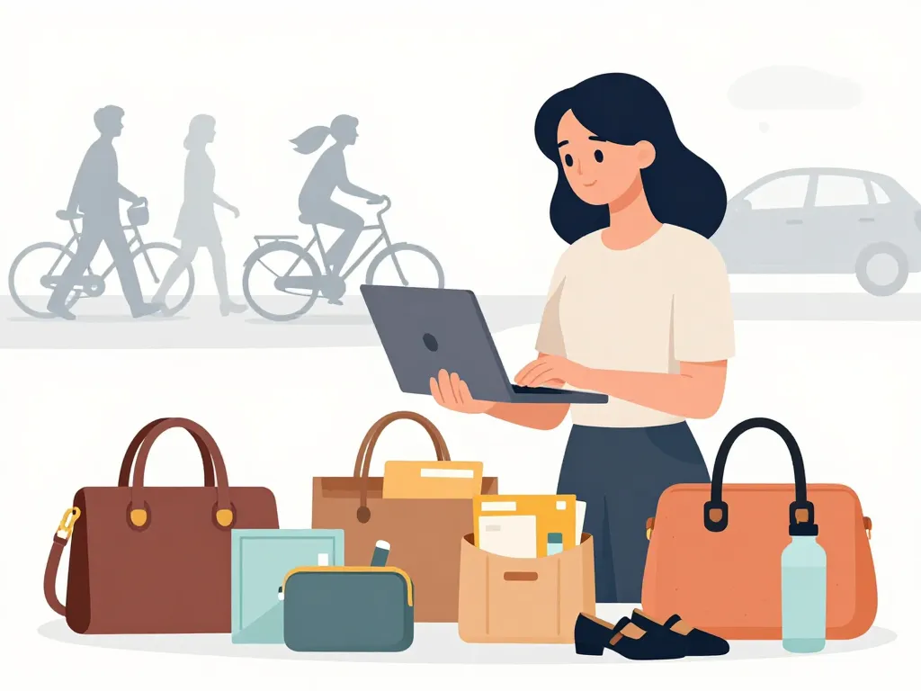 Visuel sac pour travailler femme diversité besoins quotidiens