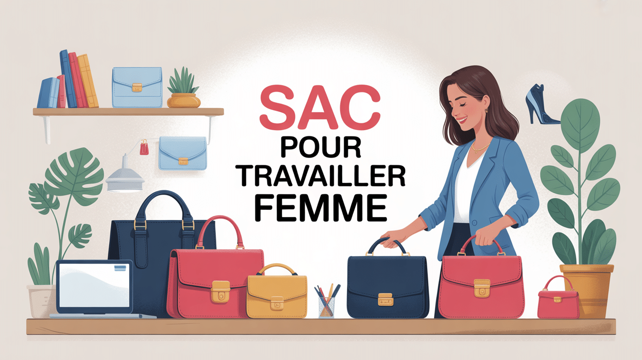 Illustration vectorielle sac pour travailler femme élégant et pratique