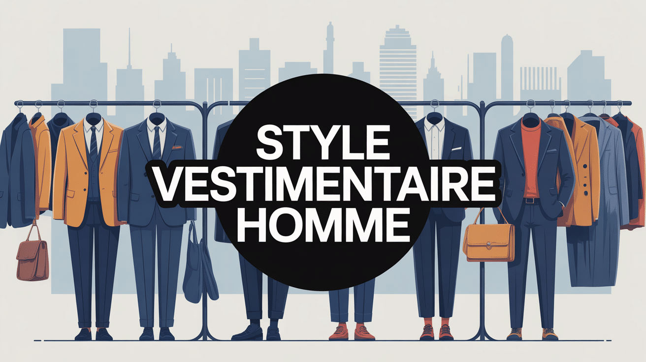 illustration style vestimentaire homme moderne élégant urbain