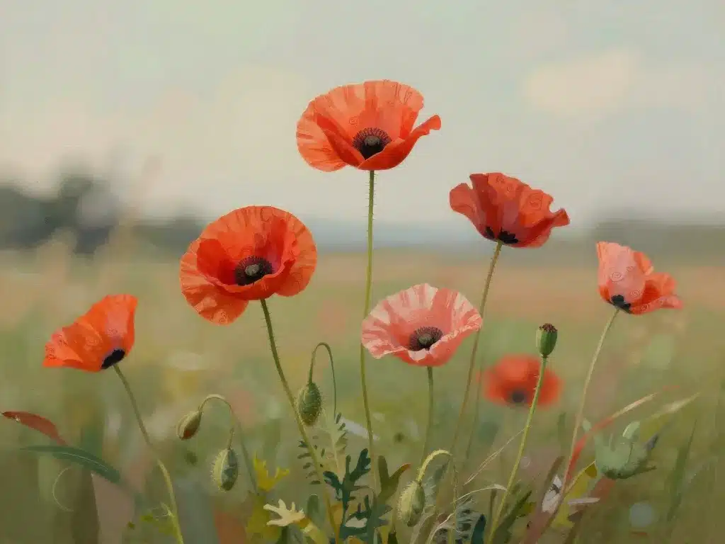 Illustration symbolique tatouage coquelicot signification