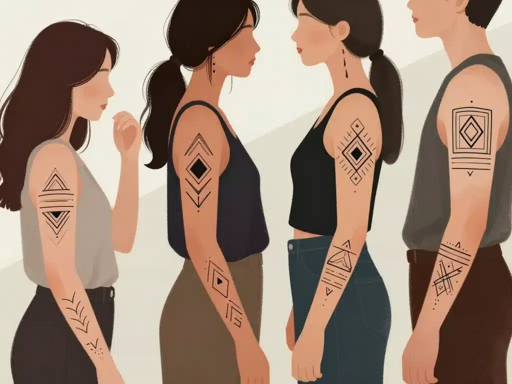 tatouage géométrique endroits corps motifs placements
