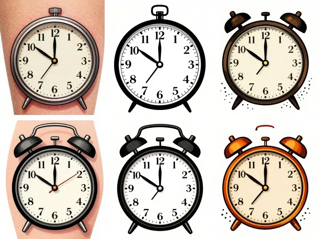 tatouages horloge différents styles et inspirations