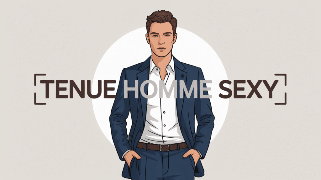 illustration vectorielle tenue homme sexy raffinée