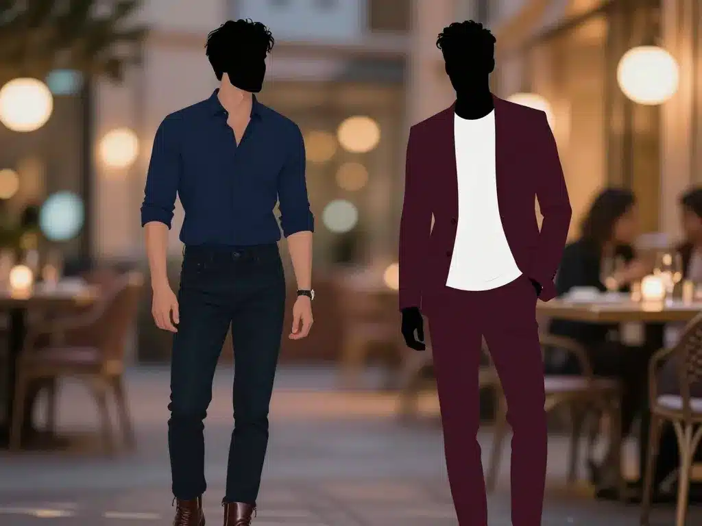 scène stylée tenues homme sexy soirée rendez-vous