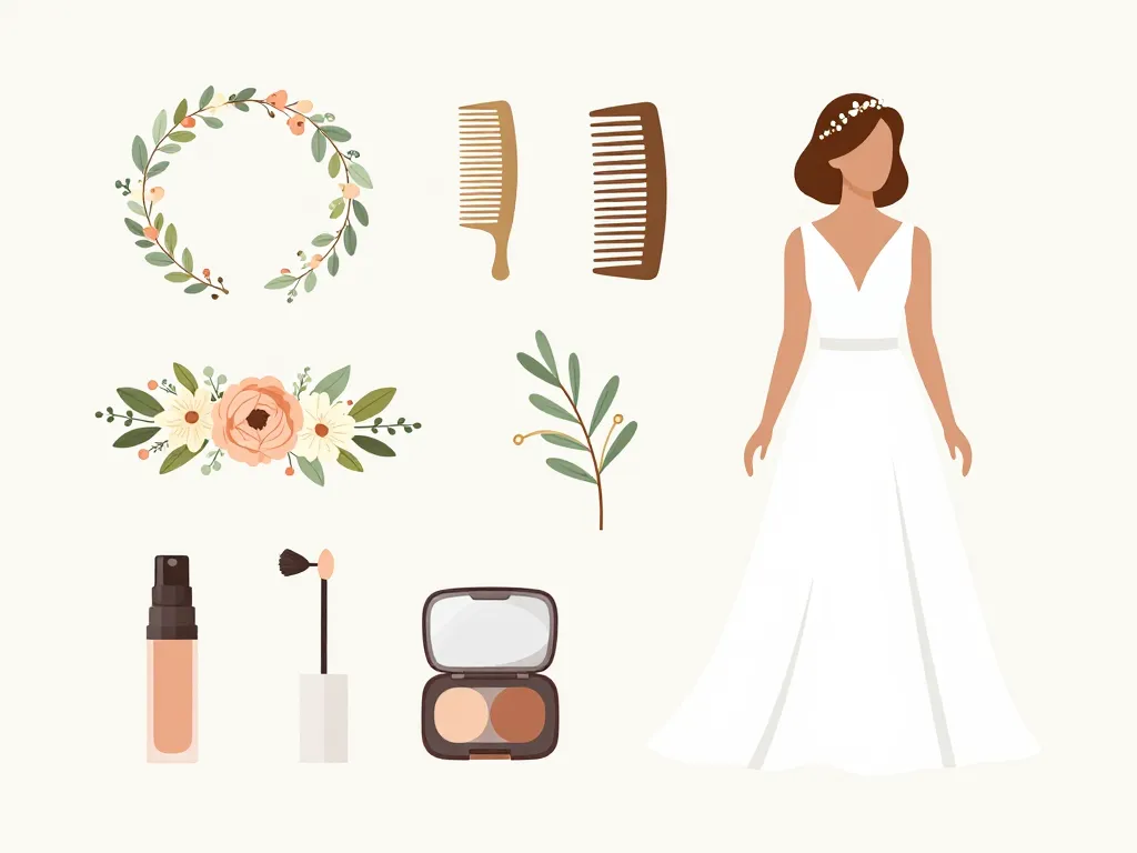 coiffure bohème mariage accessoires maquillage dress