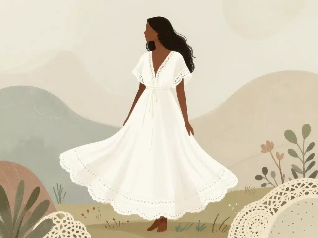 Robe boheme blanche codes style et textures édito