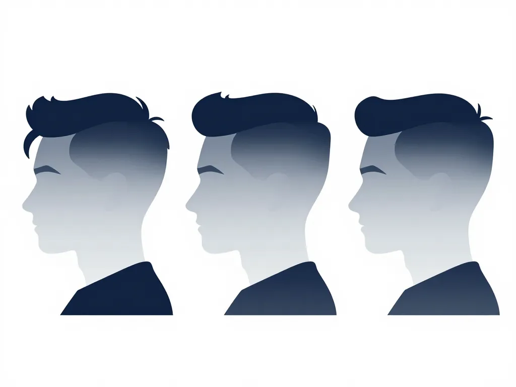 Différents styles de dégradé américain homme