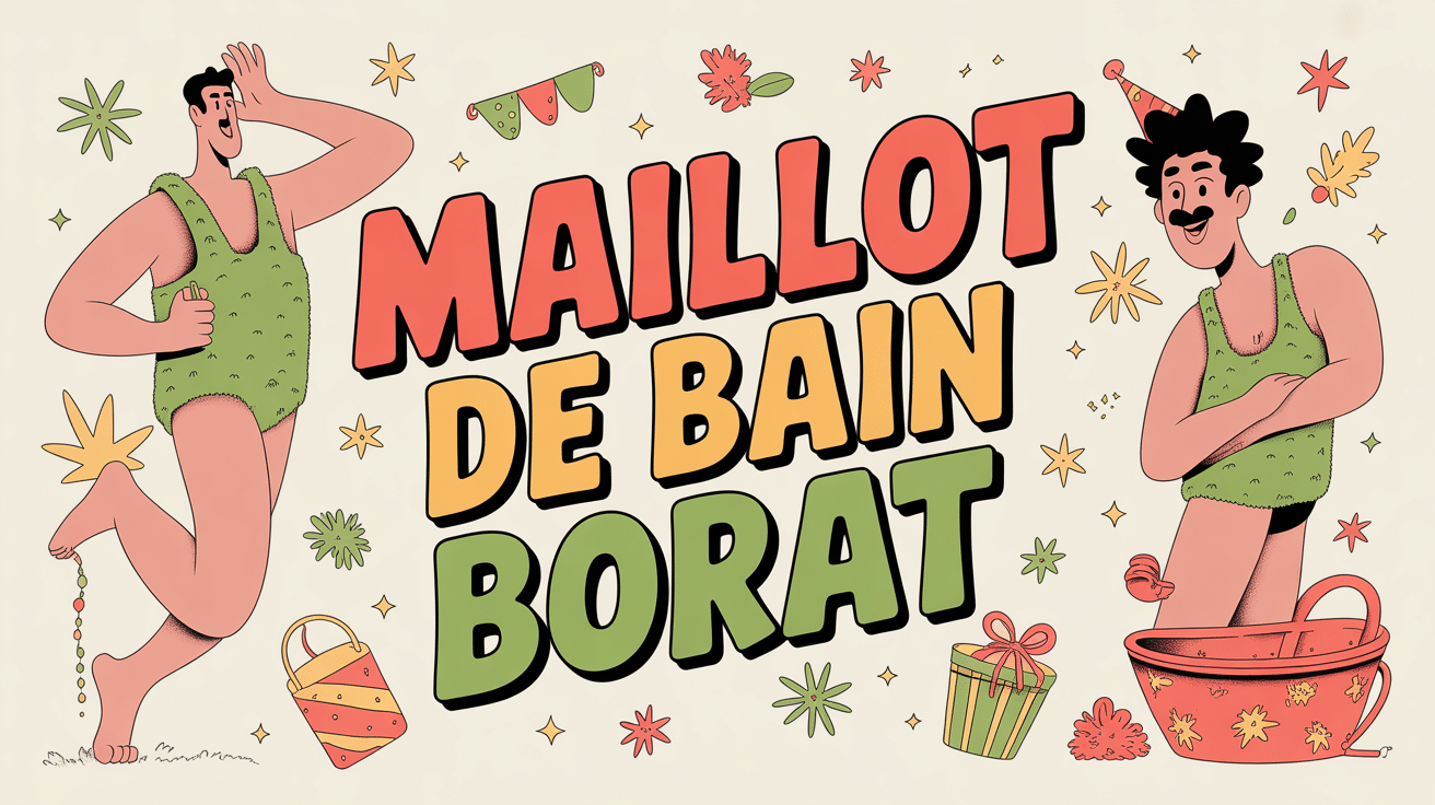 illustration humoristique maillot de bain borat