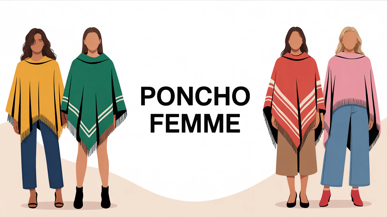 Poncho femme différentes silhouettes et styles mode