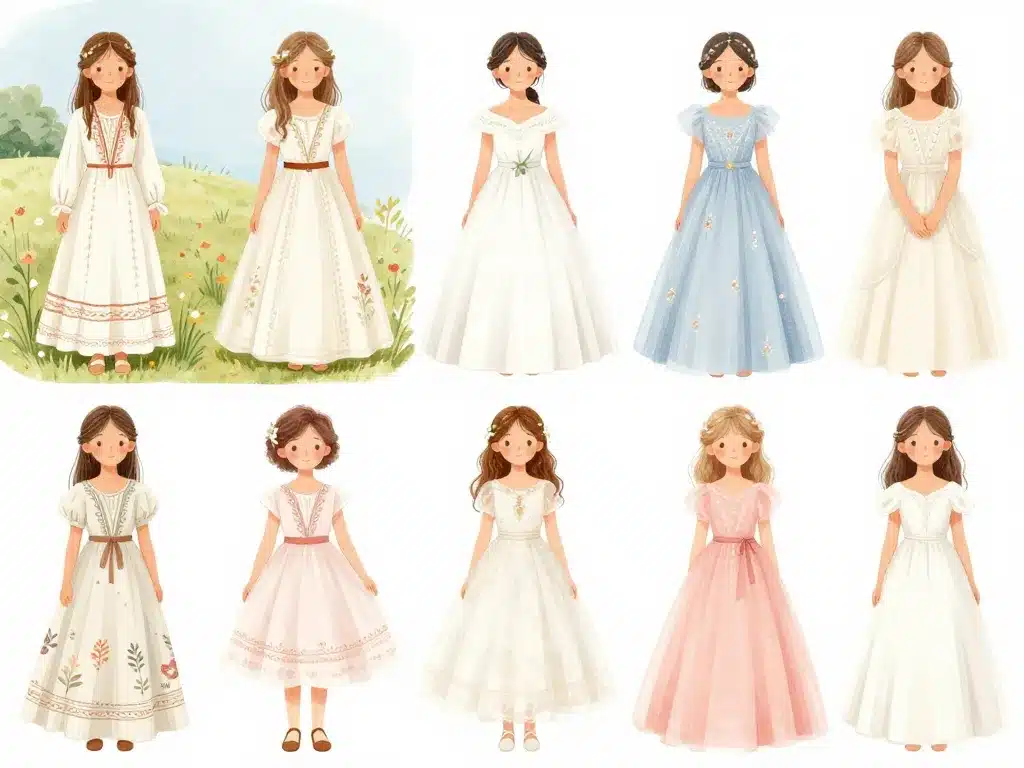 robe pour fillette mariage différents styles par âge et thème