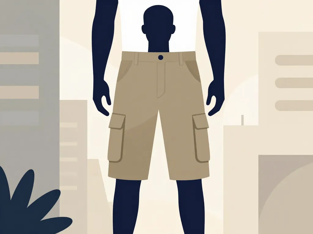 Homme moderne avec short cargo tendance