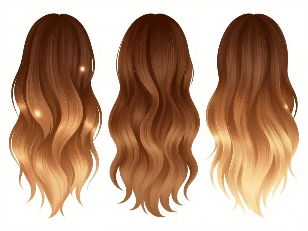 Diagramme techniques cheveux caramel balayage ombré