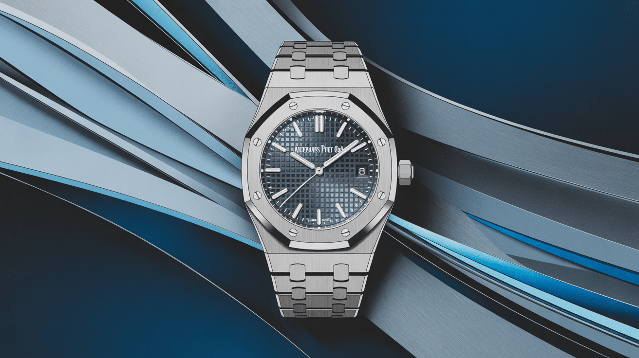 Watch Audemars Piguet Royal Oak posée effet 3D stylisé