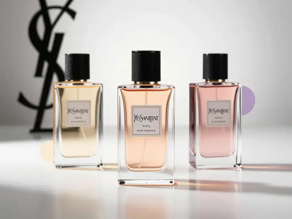 flacons iconiques yves saint laurent parfum homme en scène